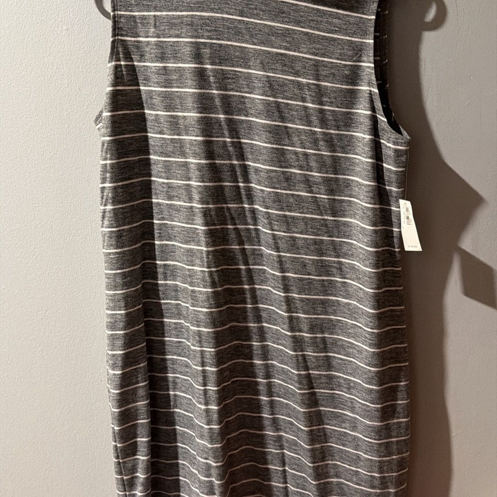Old Navy Charcoal and White Striped Dress
